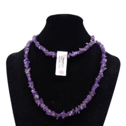 Amethyst Edelsteinkette Trommelsteine