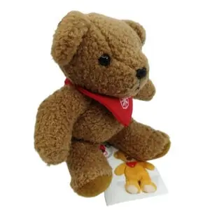 Handgroßer Teddybär mit Schlaufe zum Aufhängen