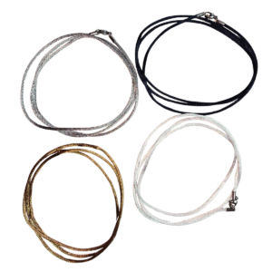 Ersatz Seidenband / Kette für Vitalmedaillon Keramik oder Metall mit Karabinerverschluss